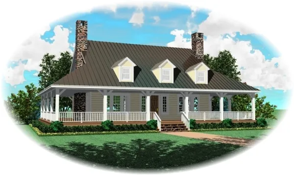 Full Rendering for House Plan #499673