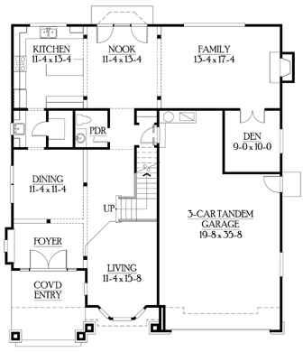 Main Floor Plan for House Plan #331513