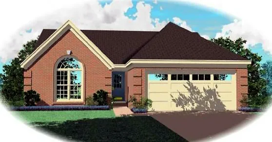 Full Rendering for House Plan #490631