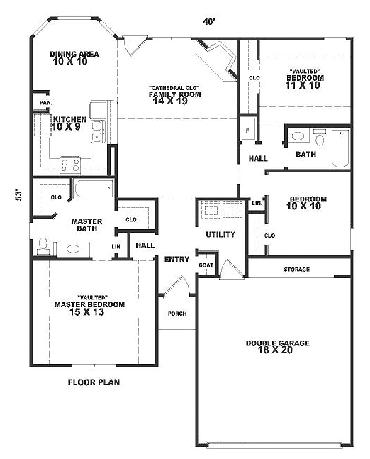Main Floor Plan for House Plan #490631