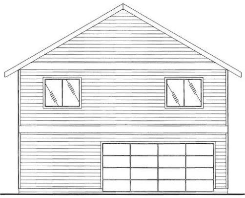 Rear Elevation for House Plan #450231