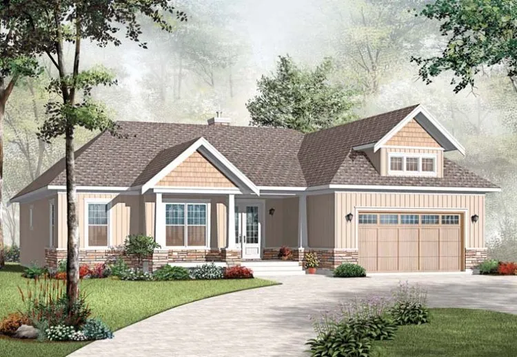 Full Rendering for House Plan #141971