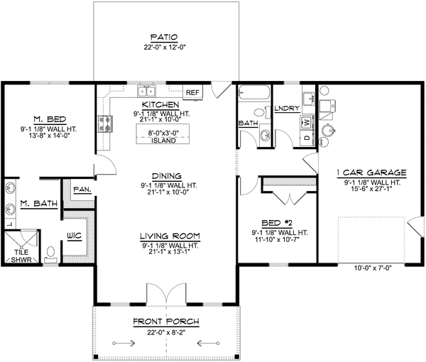 Main Floor Plan for House Plan #750841