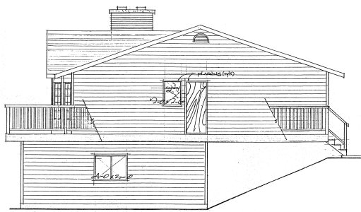 Right Elevation for House Plan #220160