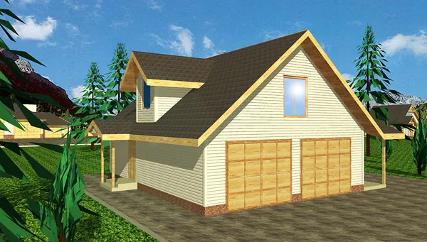 Full Rendering for House Plan #450159