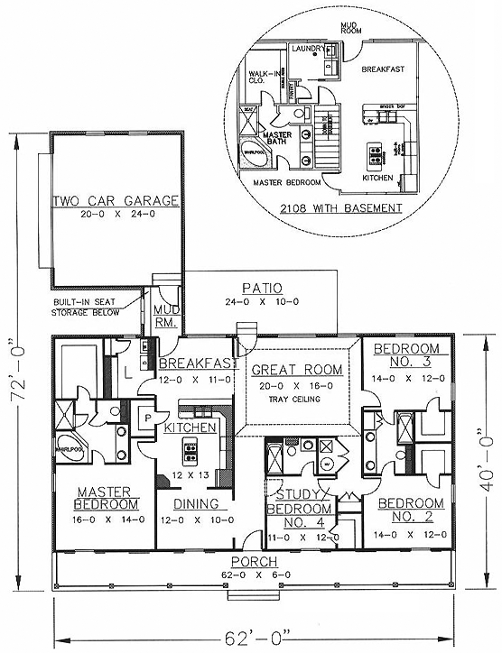 Main Floor Plan for House Plan #436512