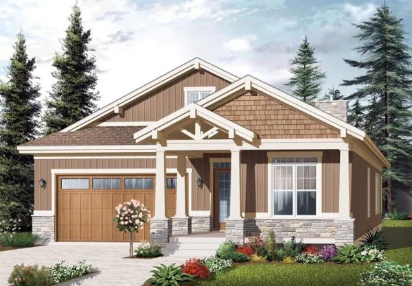Full Rendering for House Plan #140423