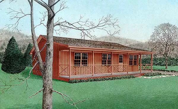 Full Rendering for House Plan #650096