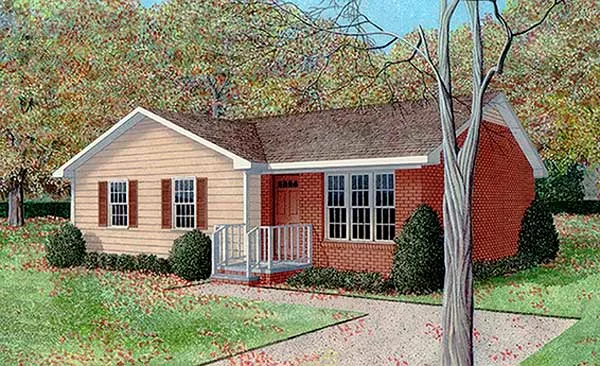 Full Rendering for House Plan #651601