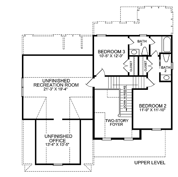 Second Floor Plan for House Plan #653081