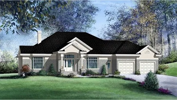 Full Rendering for House Plan #176873