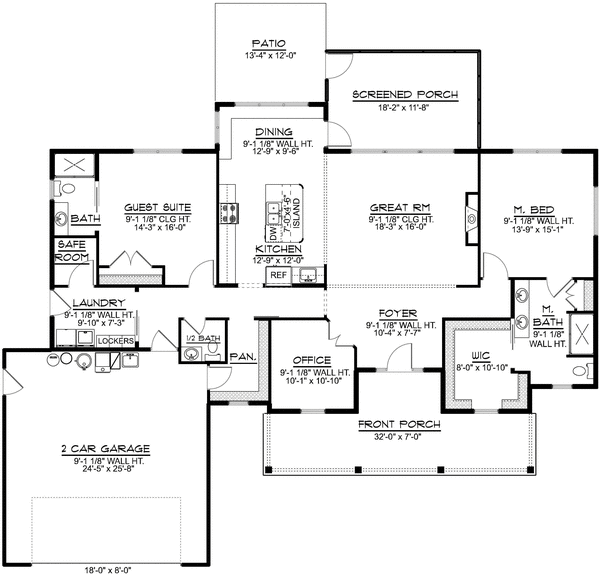 Main Floor Plan for House Plan #751891