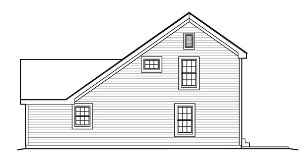 Right Elevation for House Plan #636021