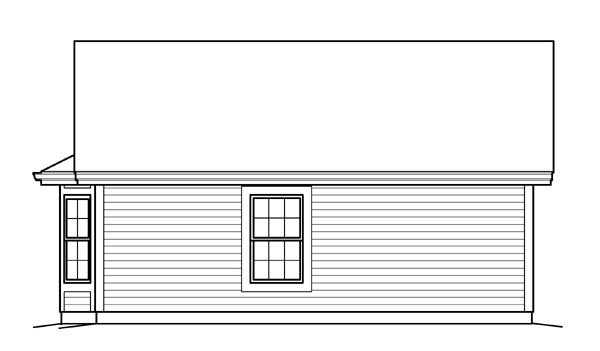 Rear Elevation for House Plan #630124