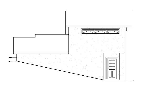 Left Elevation for House Plan #635011