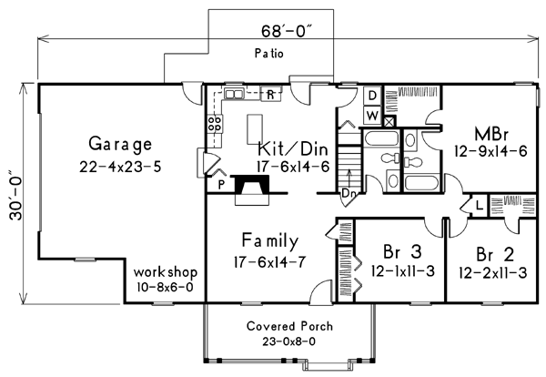 Main Floor Plan for House Plan #630631