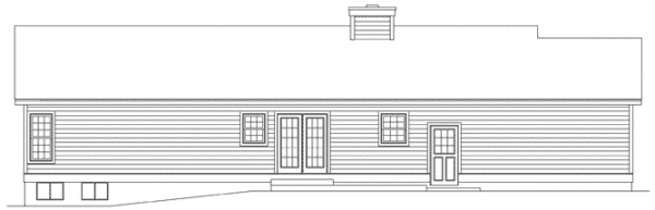 Rear Elevation for House Plan #630631