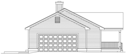 Left Elevation for House Plan #630631