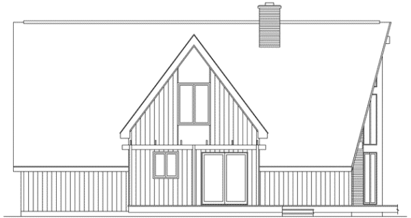 Left Elevation for House Plan #639671