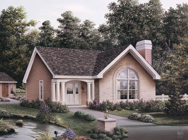 Full Rendering for House Plan #631611