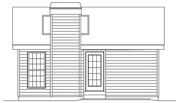 Rear Elevation for House Plan #630576