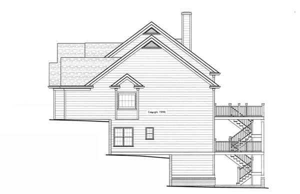 Right Elevation for House Plan #120154
