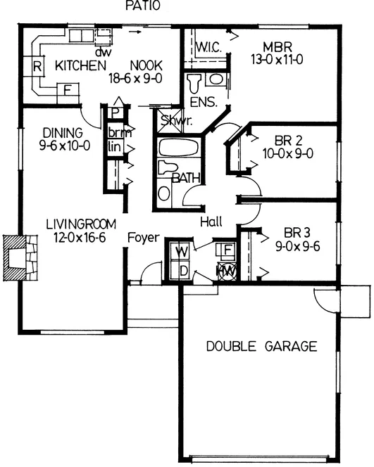 Main Floor Plan for House Plan #200926