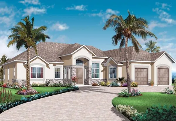 Full Rendering for House Plan #143523
