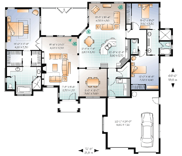 Main Floor Plan for House Plan #143523