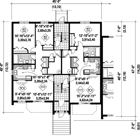Main Floor Plan for House Plan #171515