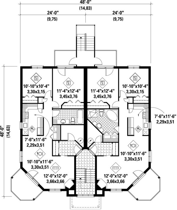 Second Floor Plan for House Plan #172946
