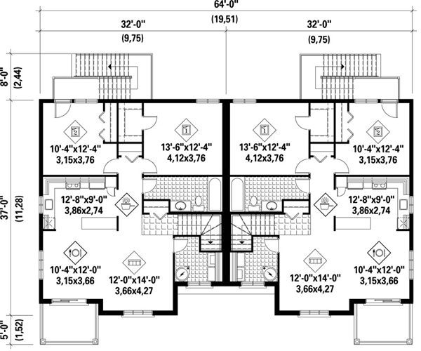 Second Floor Plan for House Plan #175376