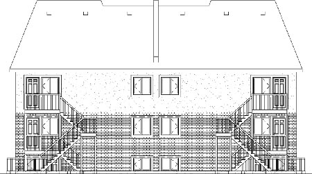 Rear Elevation for House Plan #175376