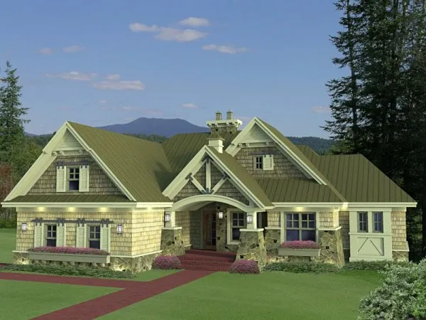 Full Rendering for House Plan #281791