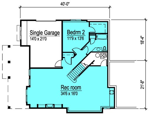 Basement Plan for House Plan #576462