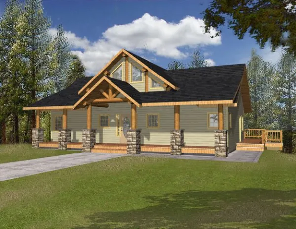 Full Rendering for House Plan #454381