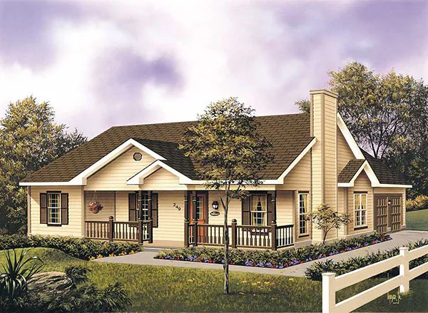 Full Rendering for House Plan #631051