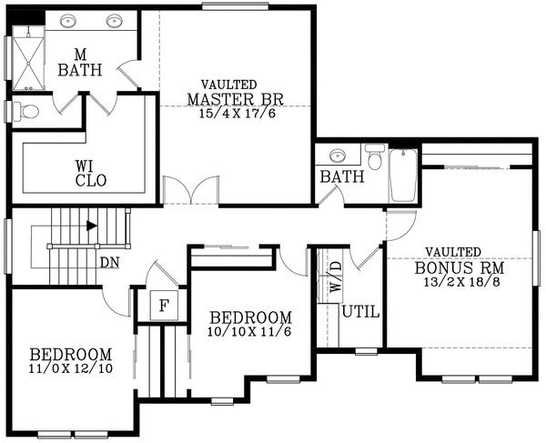 Second Floor Plan for House Plan #858042