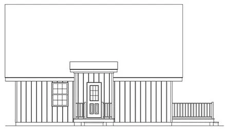Left Elevation for House Plan #634511
