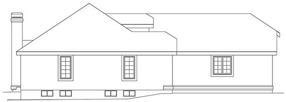 Left Elevation for House Plan #632991