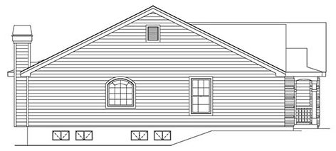 Left Elevation for House Plan #638621