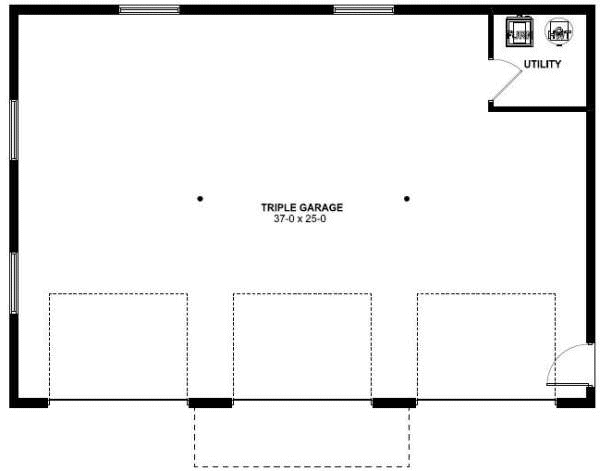 Main Floor Plan for House Plan #195075