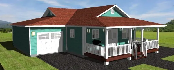 Full Rendering for House Plan #671001