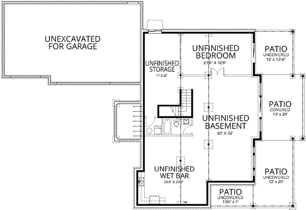 Basement Plan for House Plan #803381