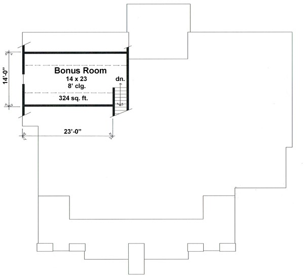 Attic Plan for House Plan #286332