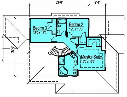 Second Floor Plan for House Plan #570922
