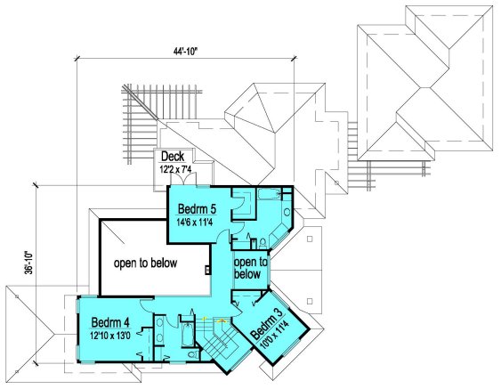 Second Floor Plan for House Plan #573792