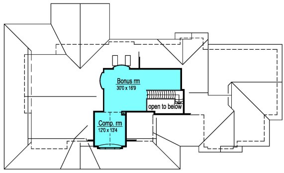Second Floor Plan for House Plan #572443