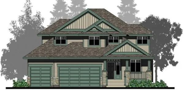 Full Rendering for House Plan #509622
