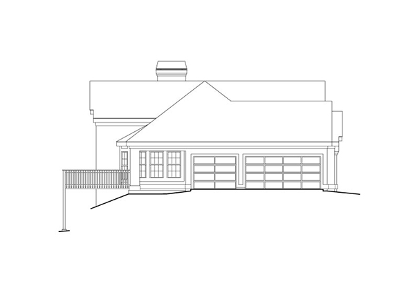 Left Elevation for House Plan #638932